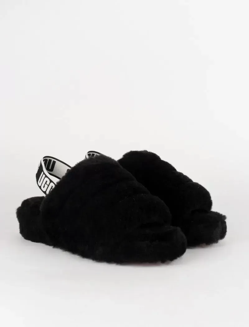 UGG Womens Fluff Yeah Slide Black