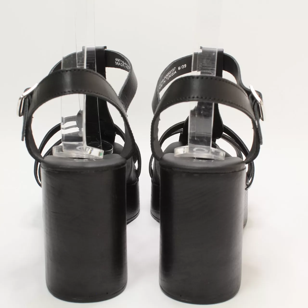 Womens Office Hyde Fisherman Block Heel Sandals Black Leather