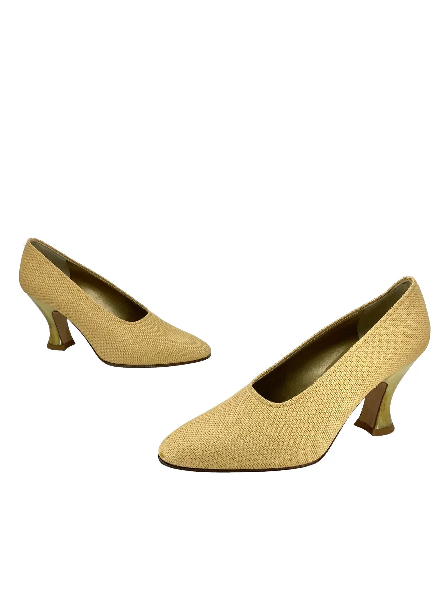 Yves Saint Laurent Vintage Straw Pumps Size 7.5